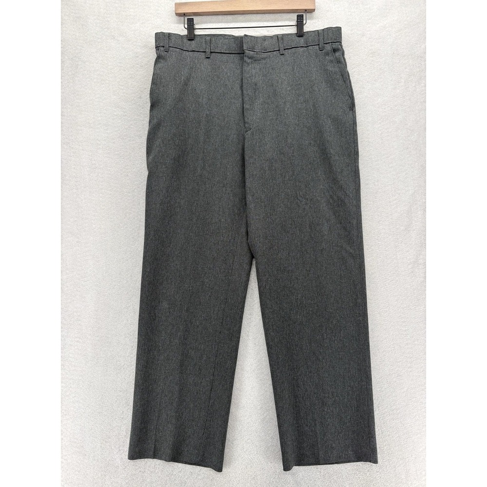 Vintage Levi's Action Slacks Dress Pants Mens 38x30 Gray Regular Fit Polyester